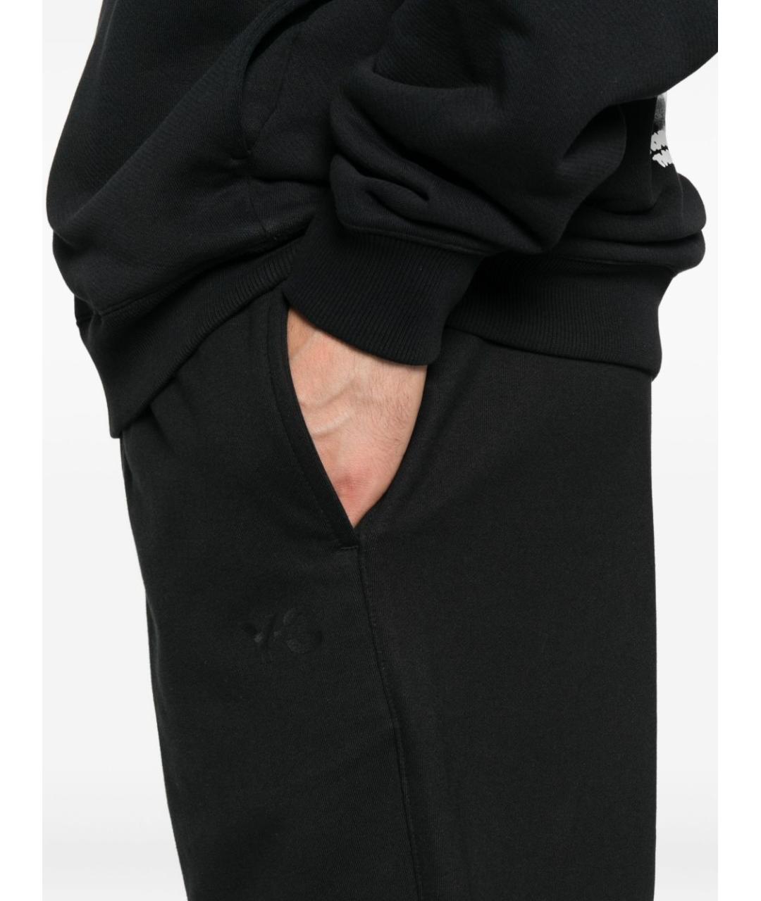 Y-3 Черные хлопковые повседневные брюки, фото 5