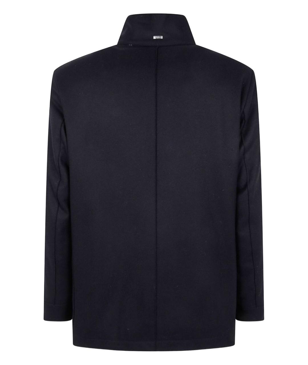 HERNO Черное шерстяное пальто, фото 2