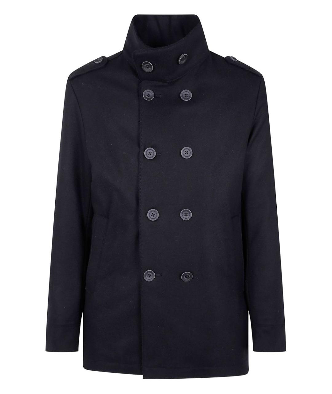 HERNO Черное шерстяное пальто, фото 1