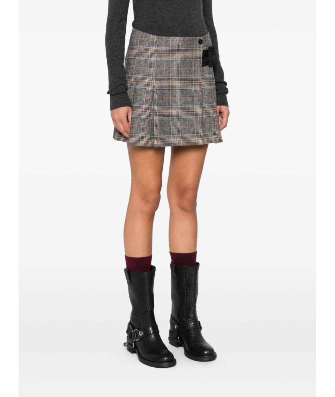 PINKO Бежевая полиэстеровая юбка мини, фото 3