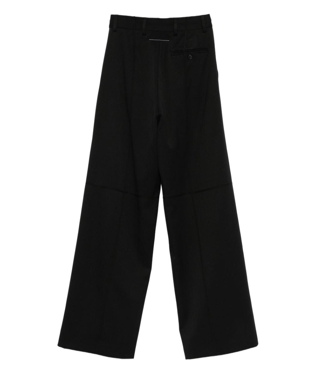 MM6 MAISON MARGIELA Черные полиамидовые прямые брюки, фото 2