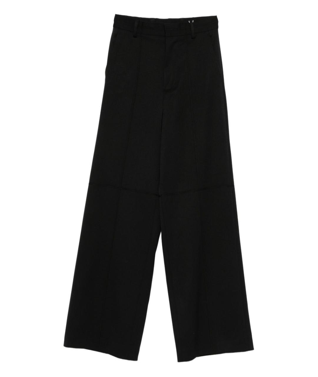 MM6 MAISON MARGIELA Черные полиамидовые прямые брюки, фото 1