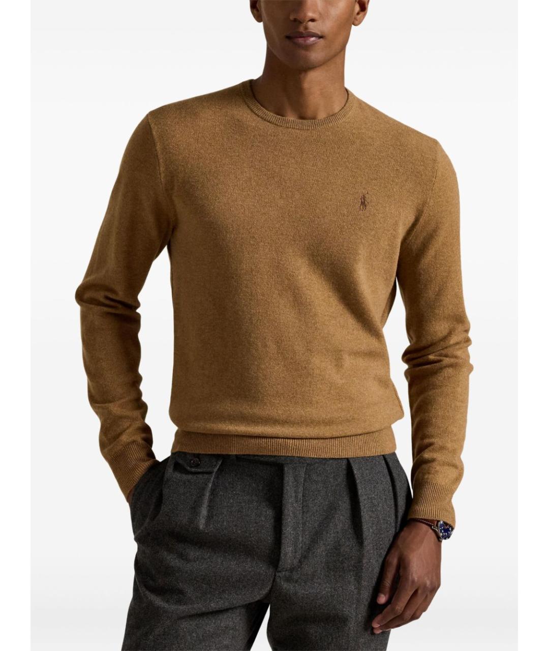 POLO RALPH LAUREN Коричневая шерстяная водолазка, фото 2