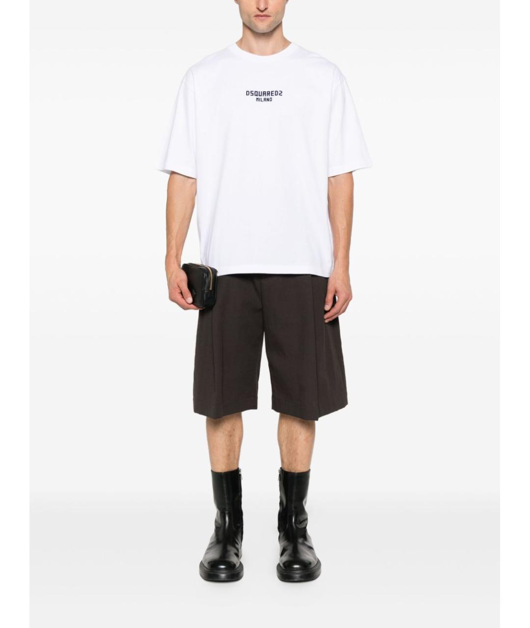 DSQUARED2 Белая хлопковая футболка, фото 3