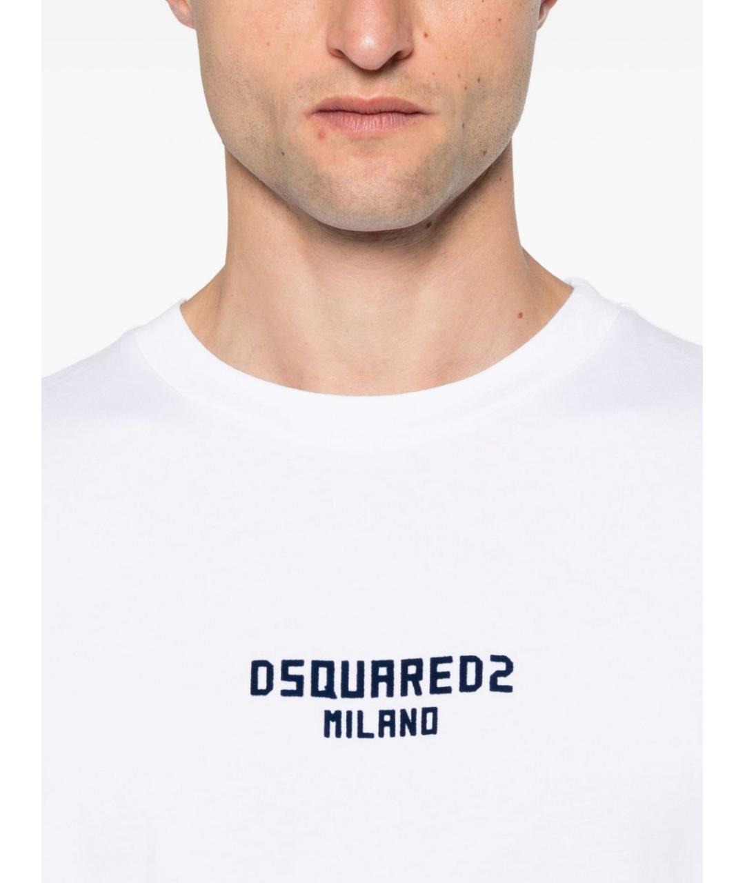 DSQUARED2 Белая хлопковая футболка, фото 4