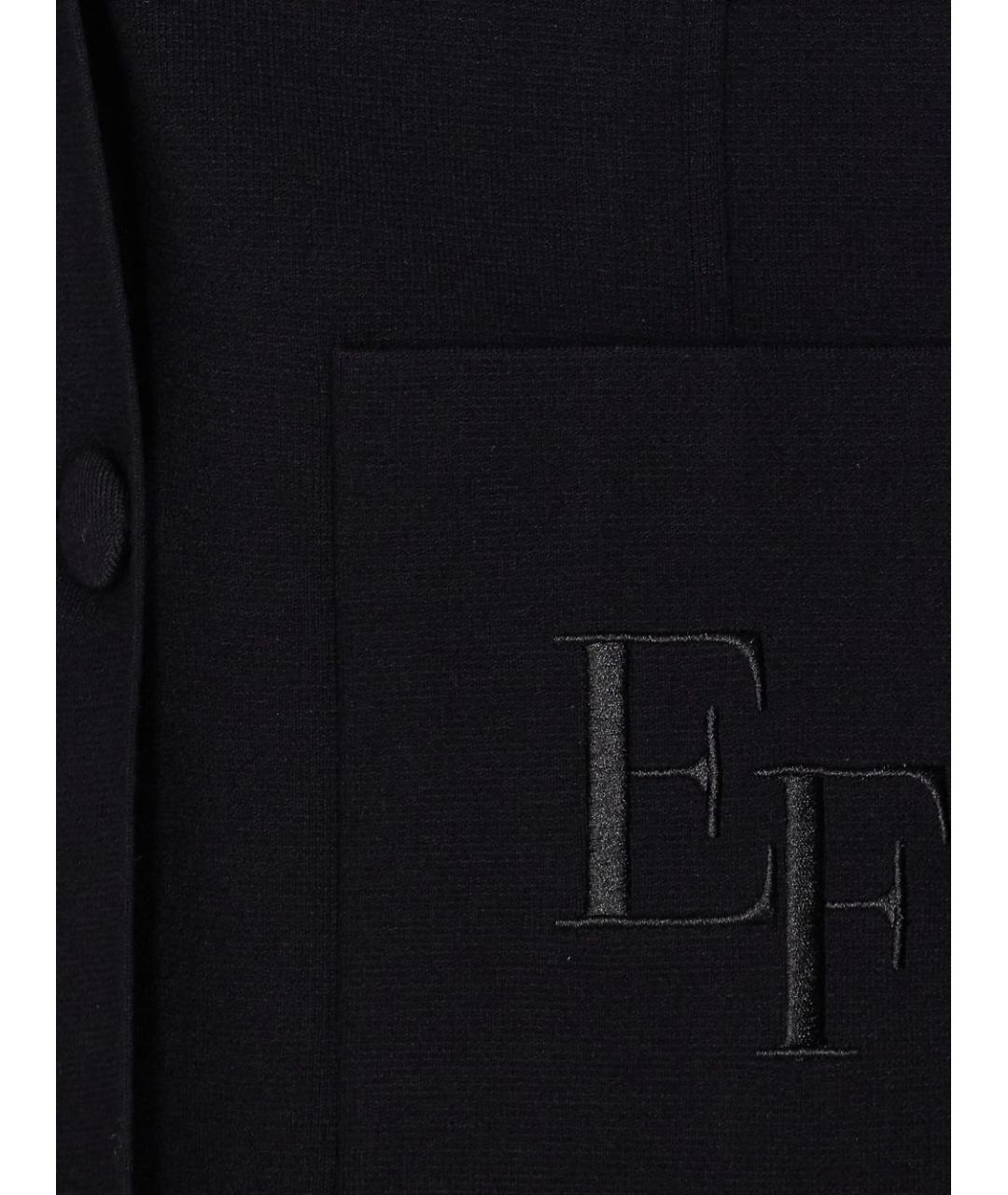 ELISABETTA FRANCHI Черный вискозный жакет/пиджак, фото 3