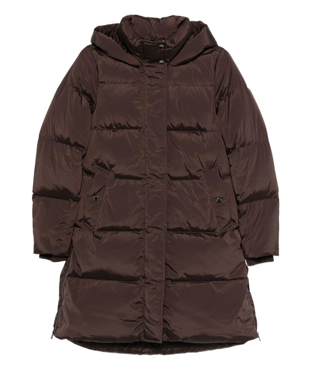 WOOLRICH Коричневый полиамидовый пуховик, фото 1