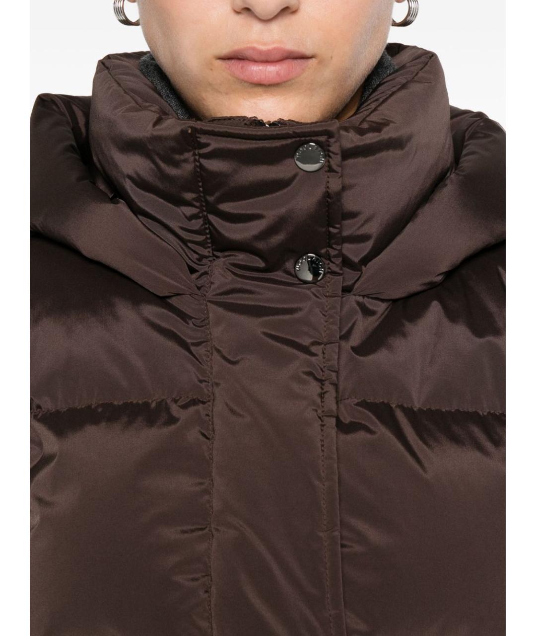 WOOLRICH Коричневый полиамидовый пуховик, фото 3