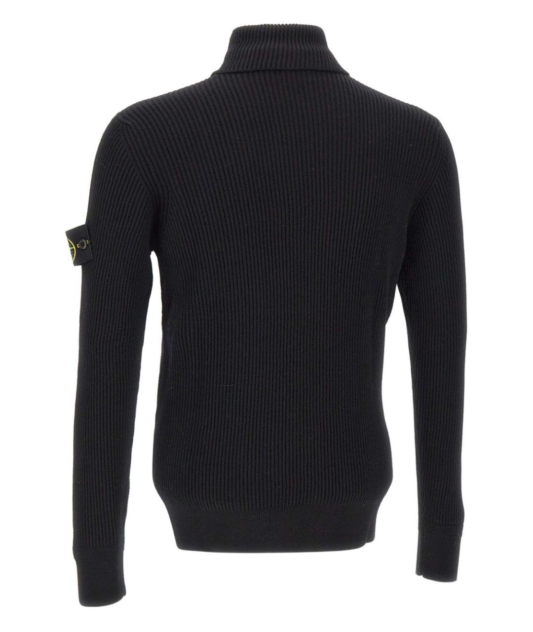 STONE ISLAND Черный шерстяной джемпер / свитер, фото 2