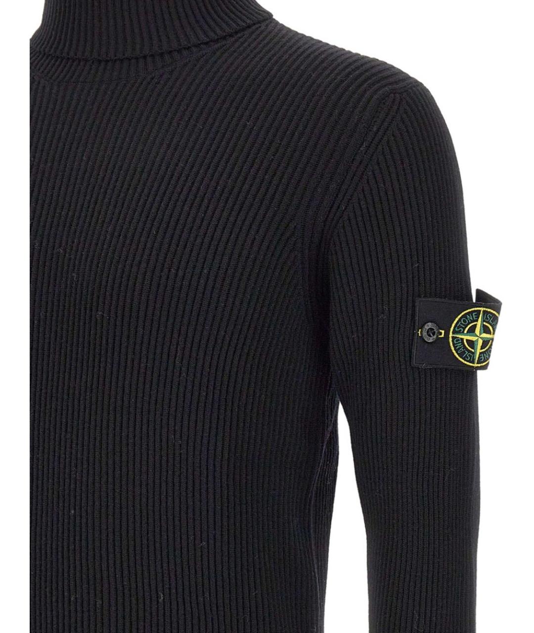 STONE ISLAND Черный шерстяной джемпер / свитер, фото 3