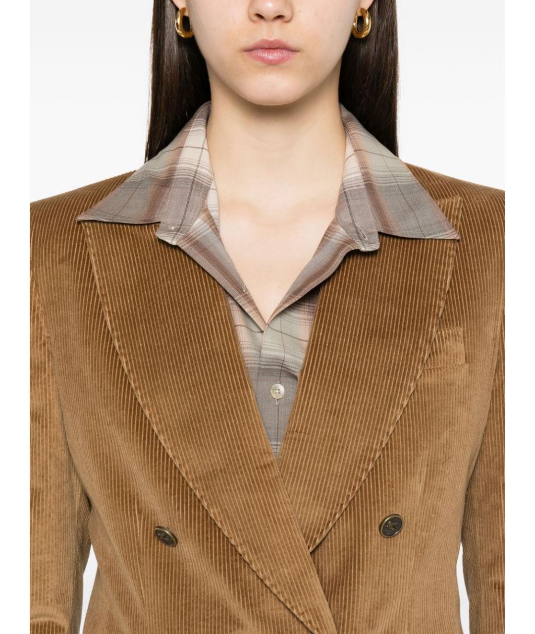 ETRO Бежевый хлопковый жакет/пиджак, фото 4