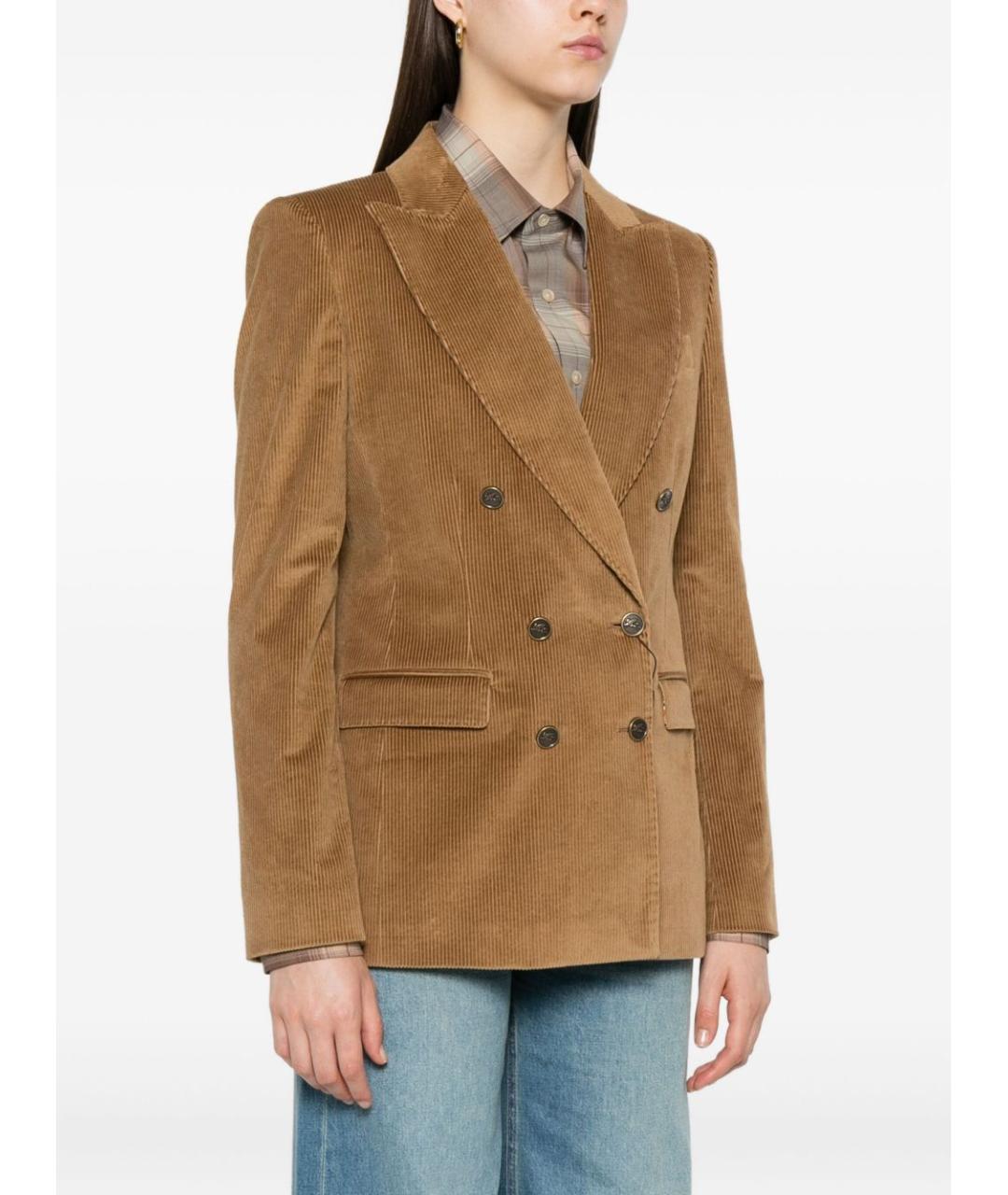 ETRO Бежевый хлопковый жакет/пиджак, фото 5