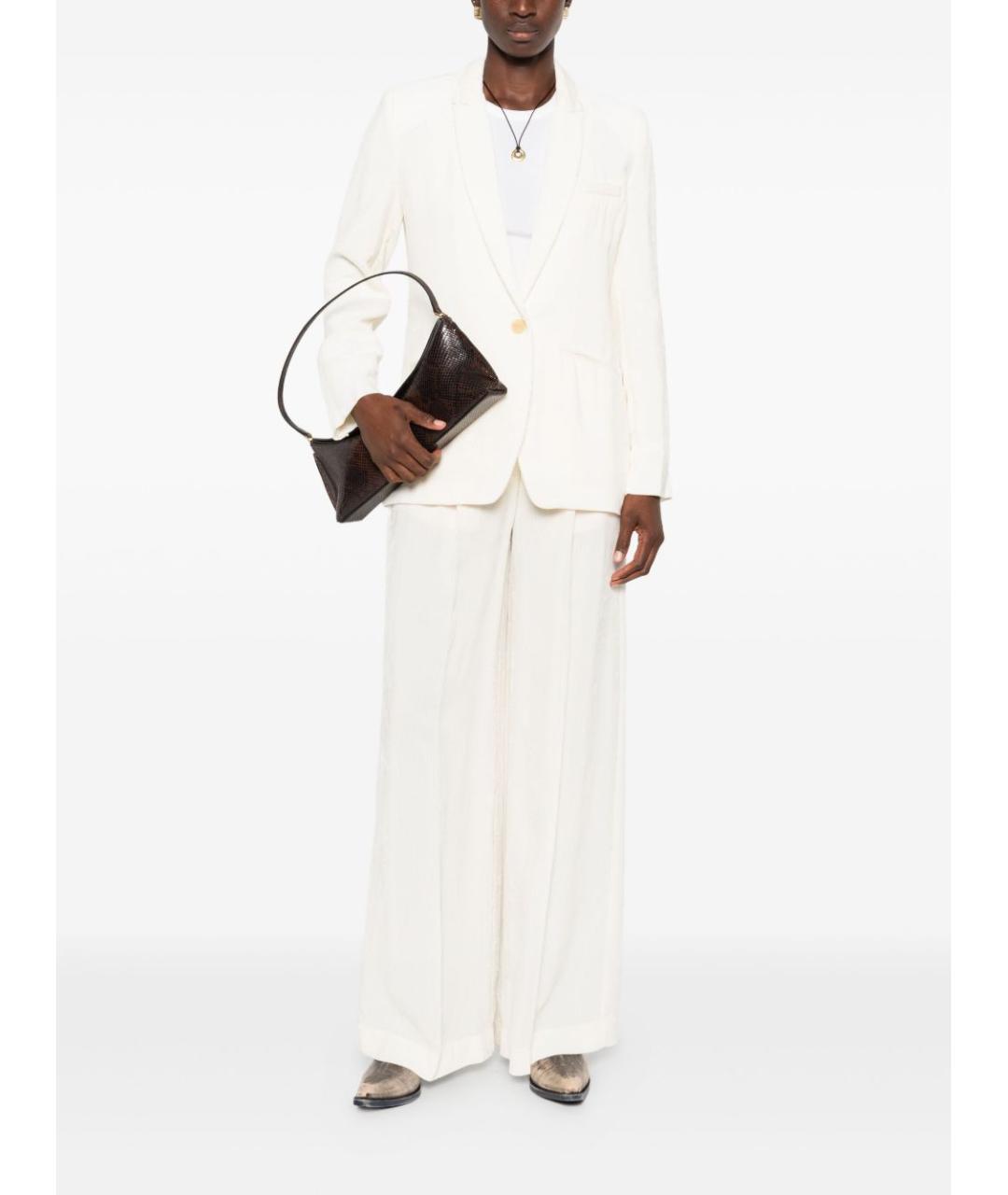 FORTE FORTE Белый вискозный жакет/пиджак, фото 3