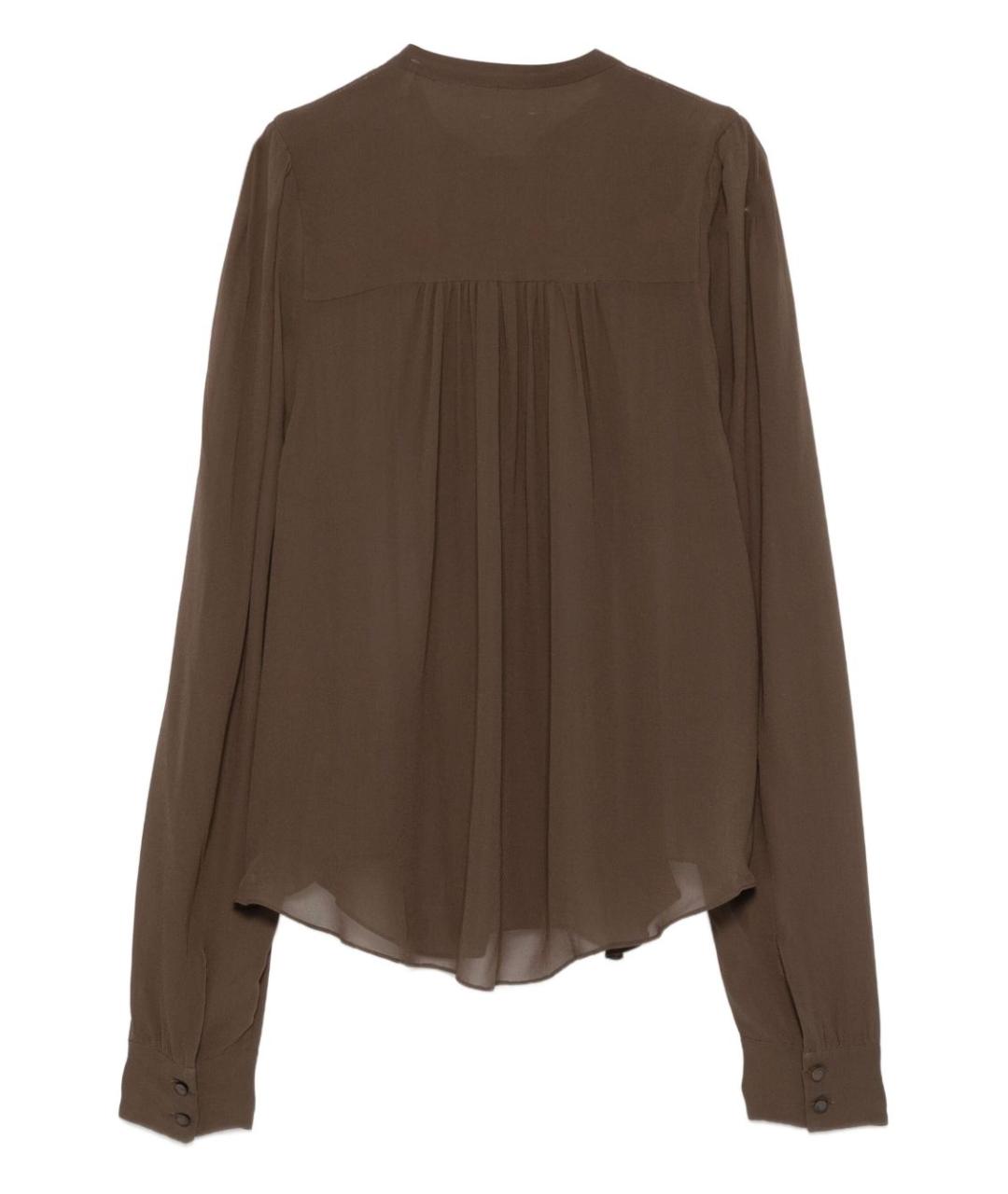 ISABEL MARANT ETOILE Коричневая вискозная рубашка, фото 2