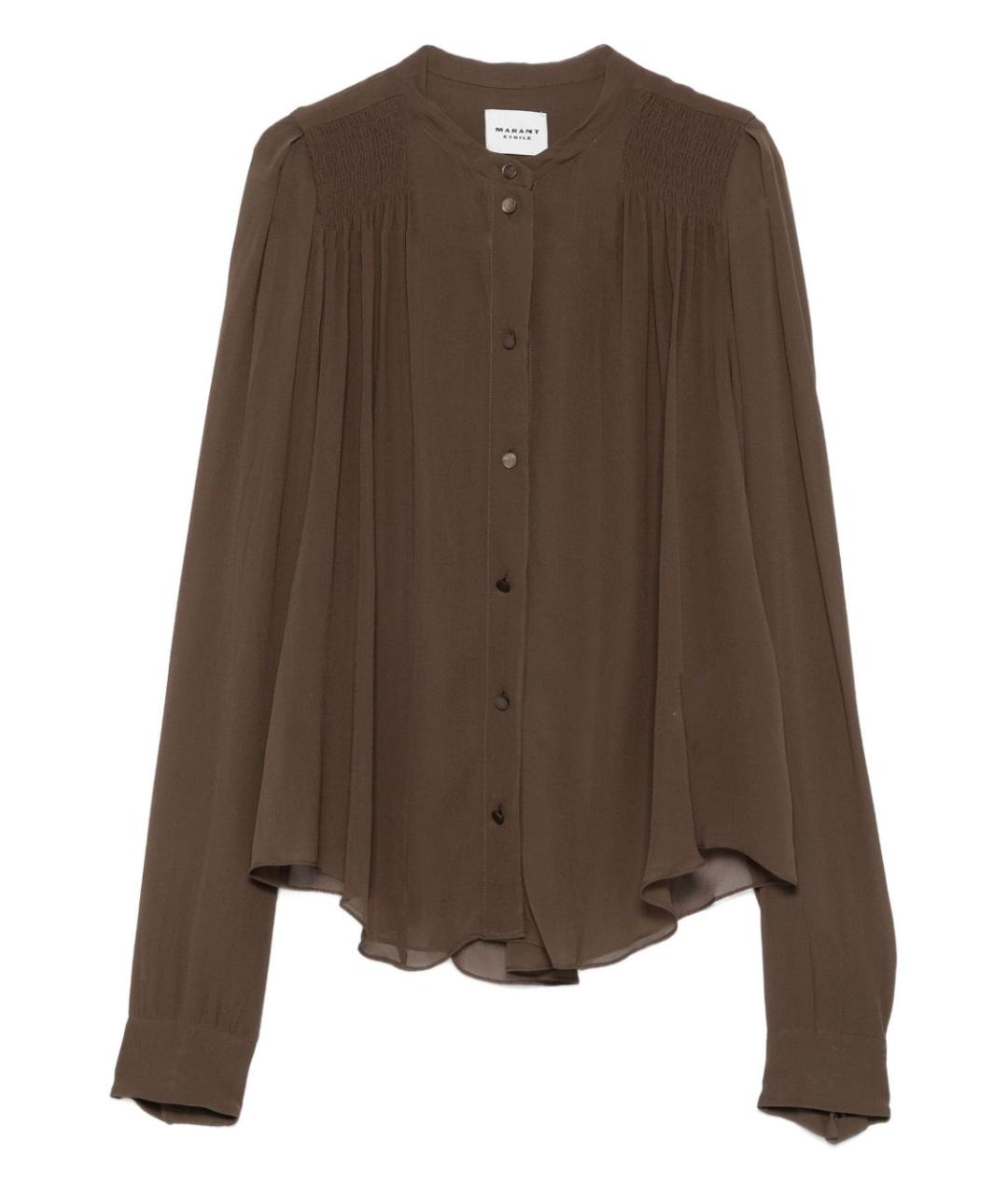 ISABEL MARANT ETOILE Коричневая вискозная рубашка, фото 1