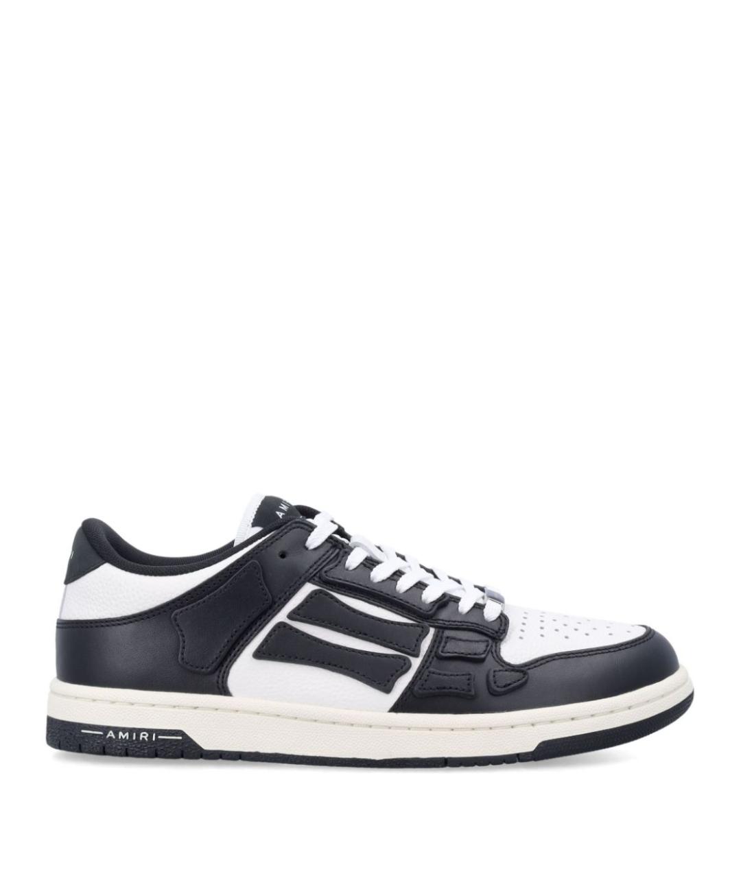 AMIRI Черные кожаные низкие кроссовки / кеды, фото 1