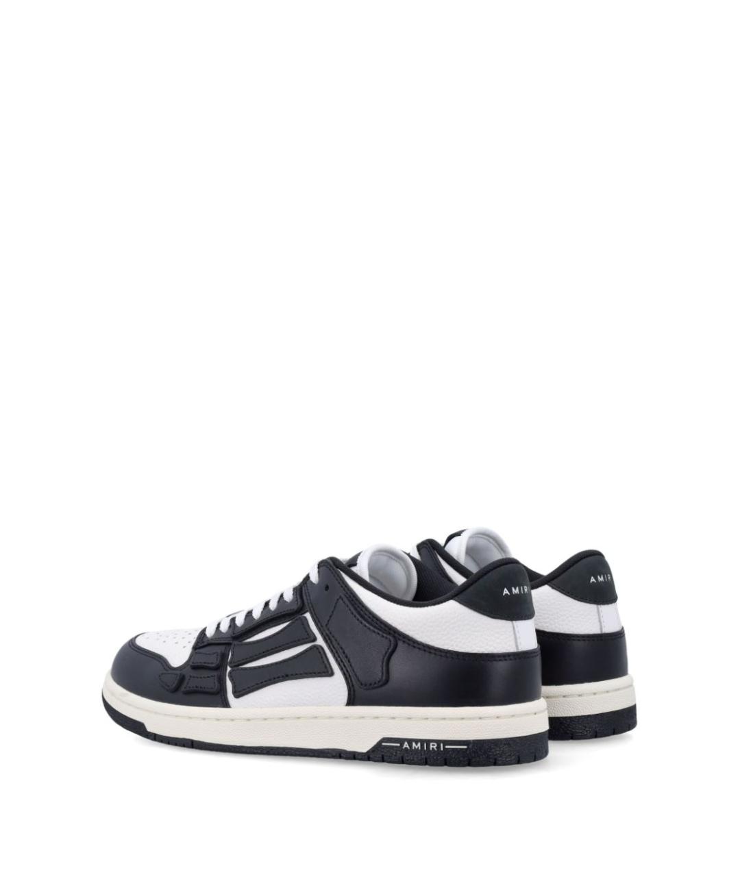 AMIRI Черные кожаные низкие кроссовки / кеды, фото 2