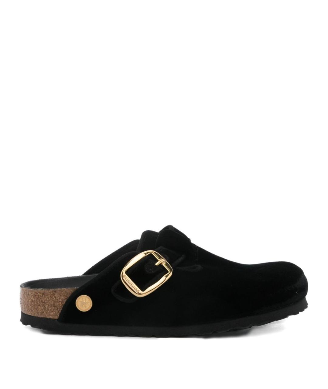 BIRKENSTOCK Черные замшевые сабо, фото 1