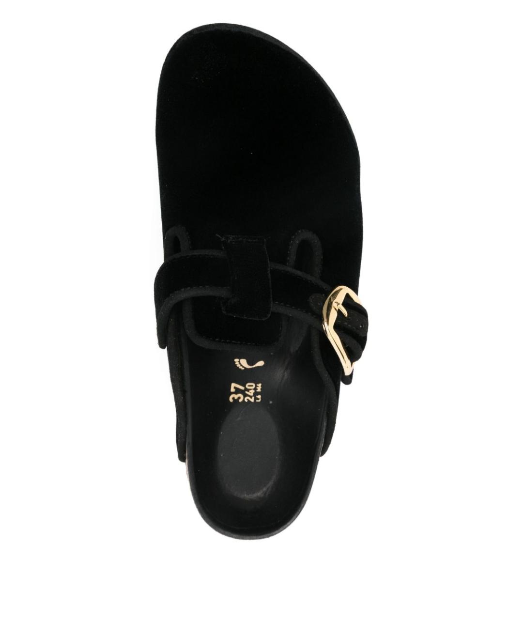 BIRKENSTOCK Черные замшевые сабо, фото 4