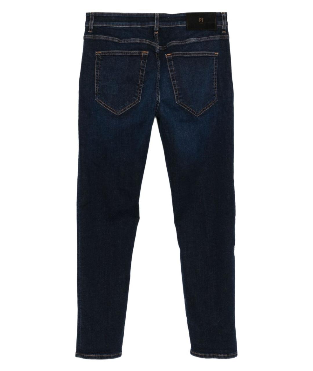 PT TORINO Синие хлопковые прямые джинсы, фото 2