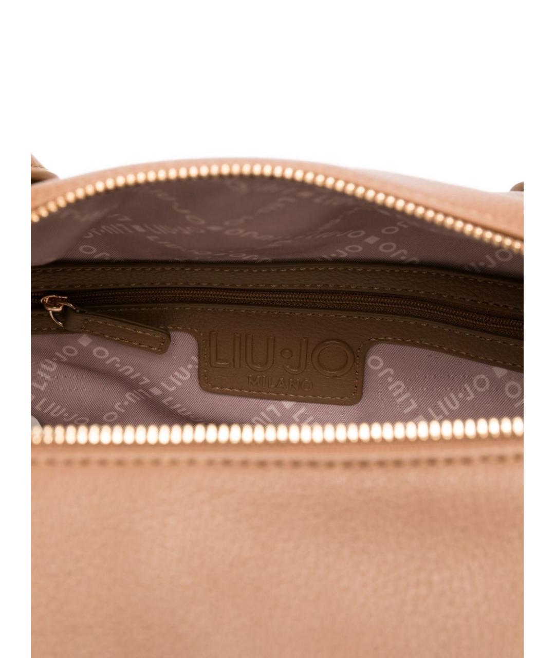 LIU JO Бежевая сумка с короткими ручками из искусственной кожи, фото 2