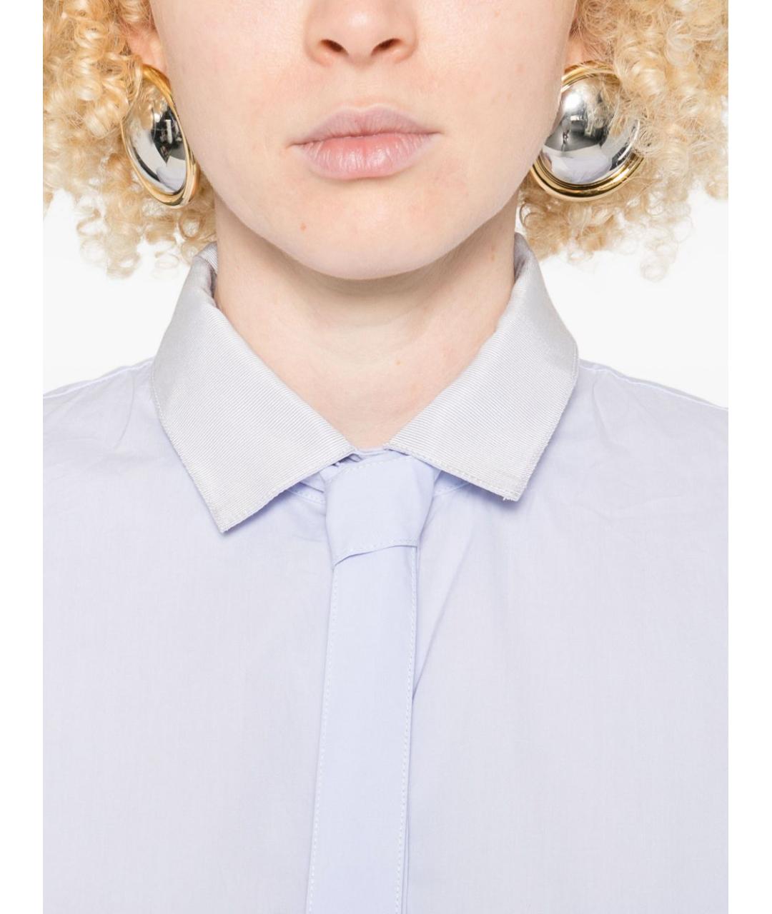 FORTE FORTE Голубая хлопковая рубашка, фото 5