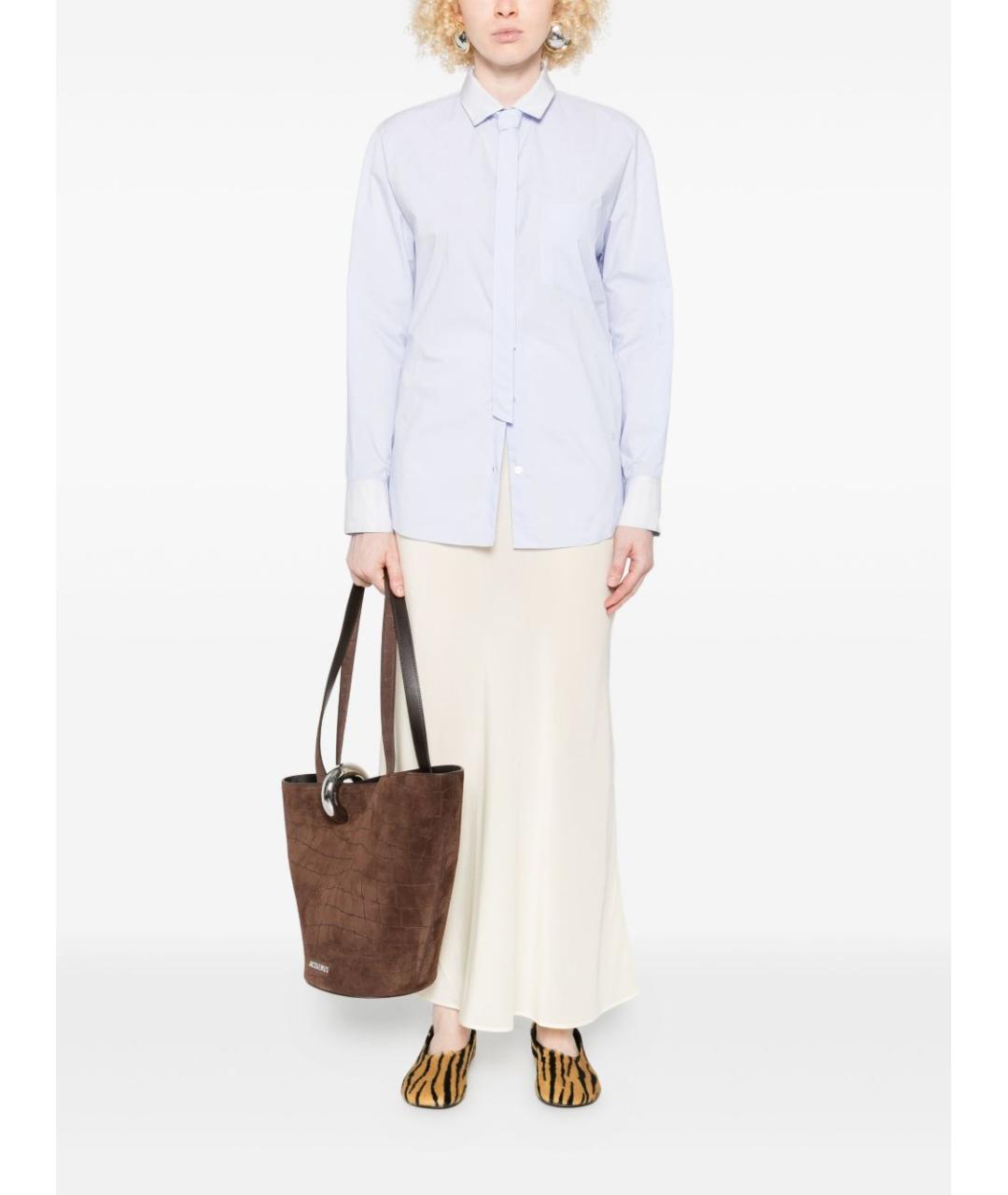 FORTE FORTE Голубая хлопковая рубашка, фото 4