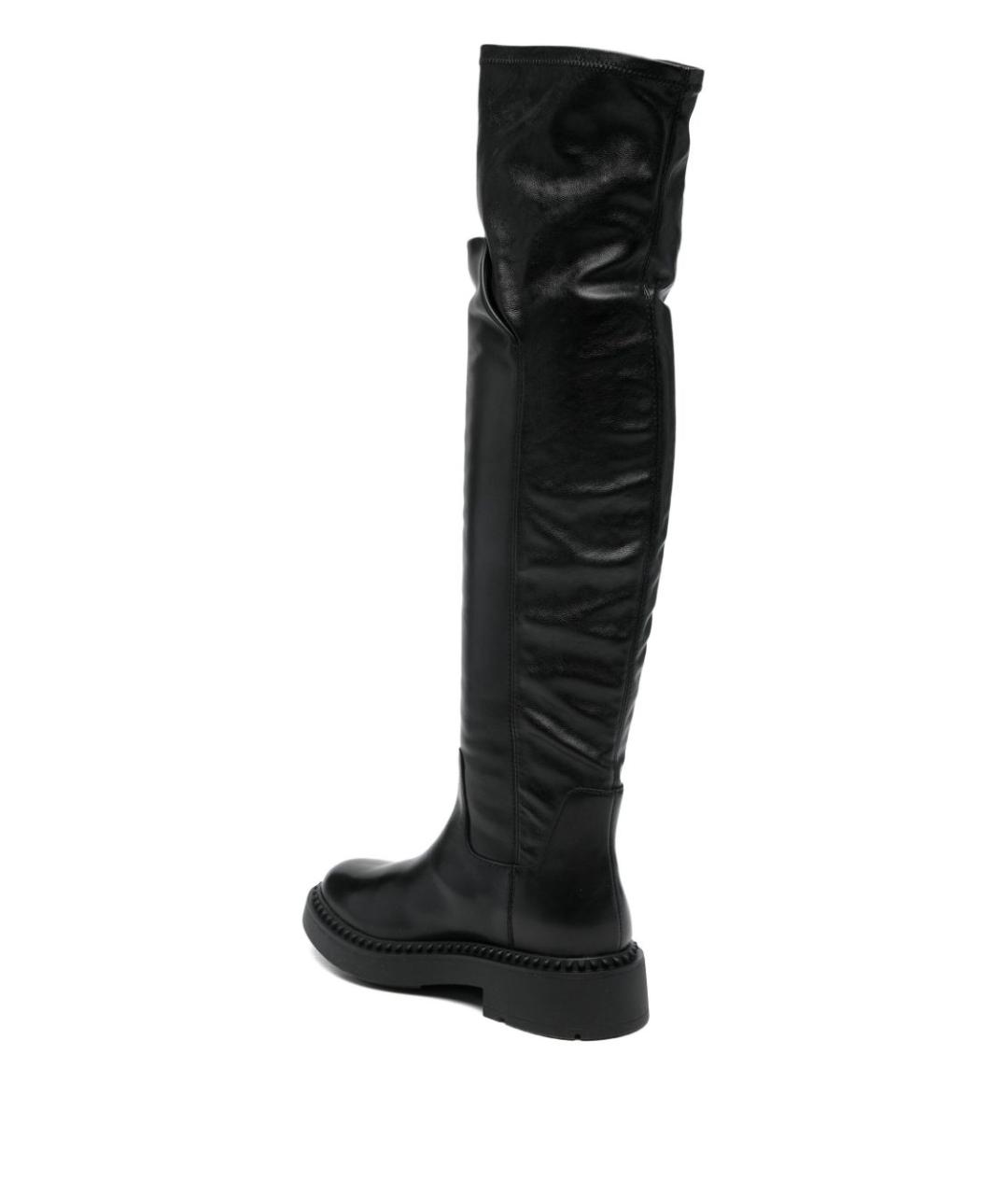 ASH Черные кожаные ботфорты, фото 3