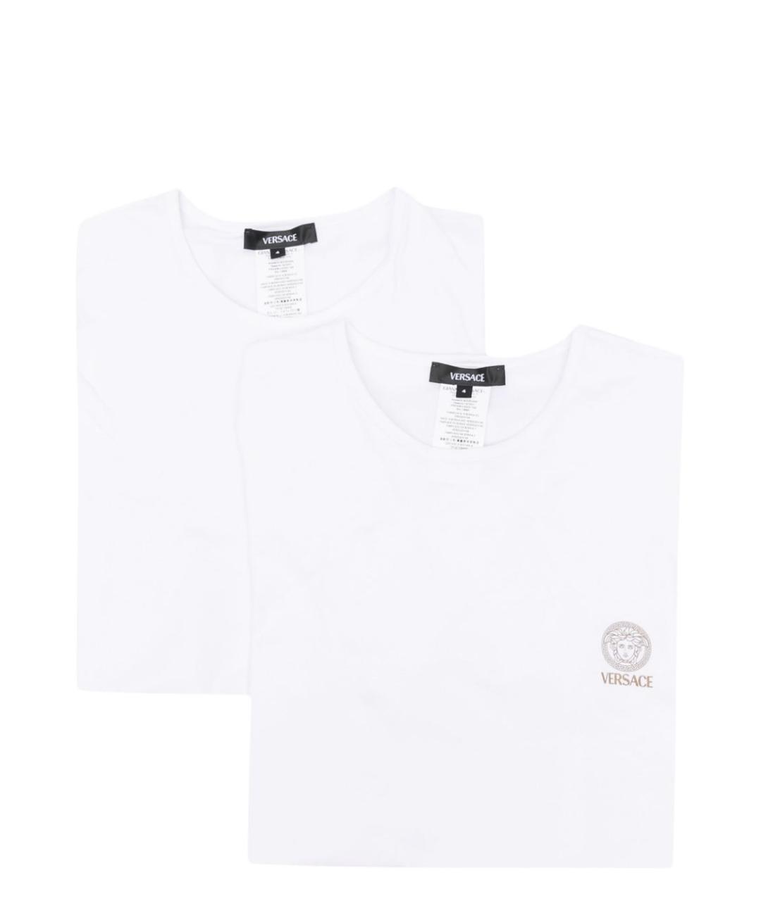 VERSACE Белая хлопковая футболка, фото 2