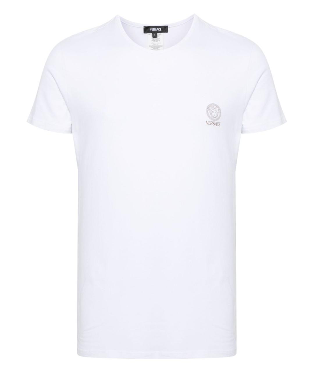 VERSACE Белая хлопковая футболка, фото 1