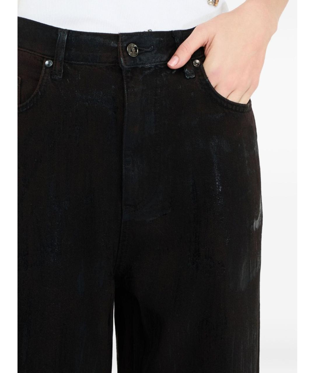 LIU JO Черные хлопковые прямые джинсы, фото 5