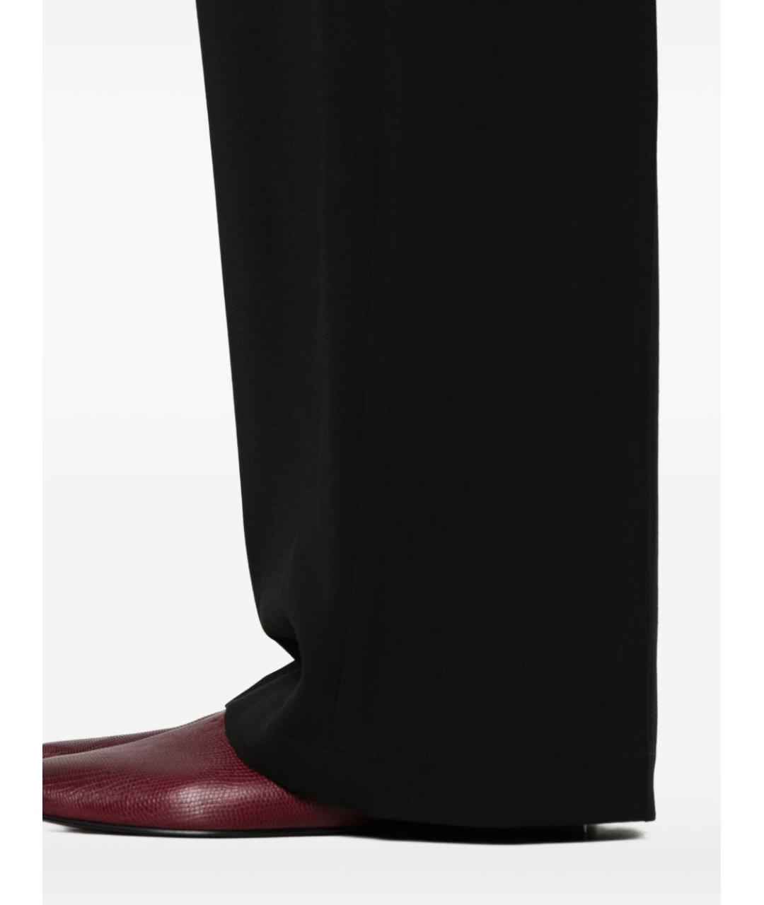 FORTE FORTE Черные шерстяные прямые брюки, фото 3