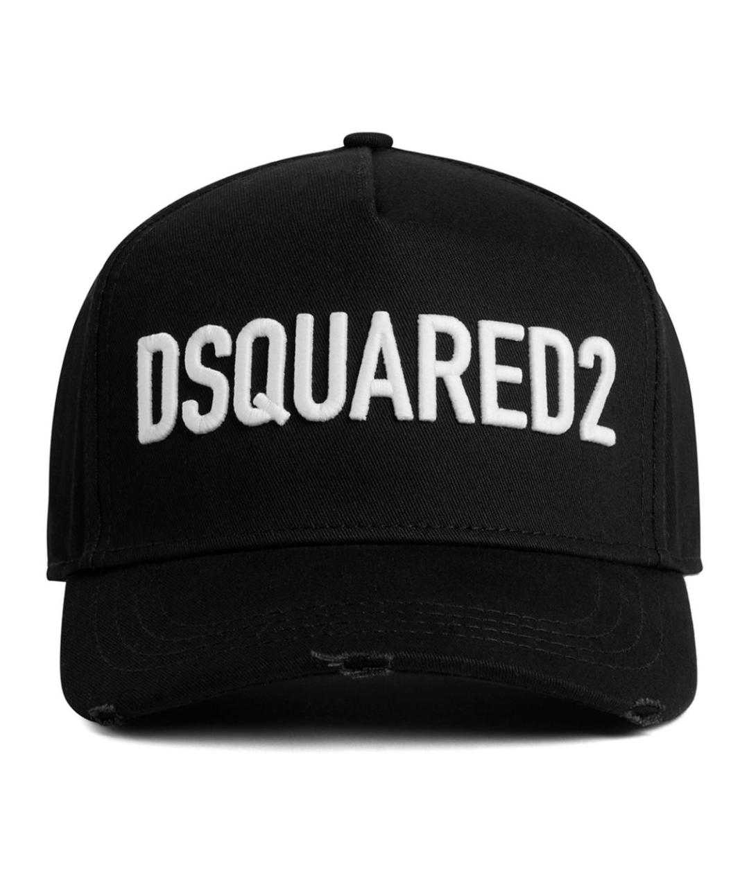 DSQUARED2 Черная хлопковая кепка/бейсболка, фото 1