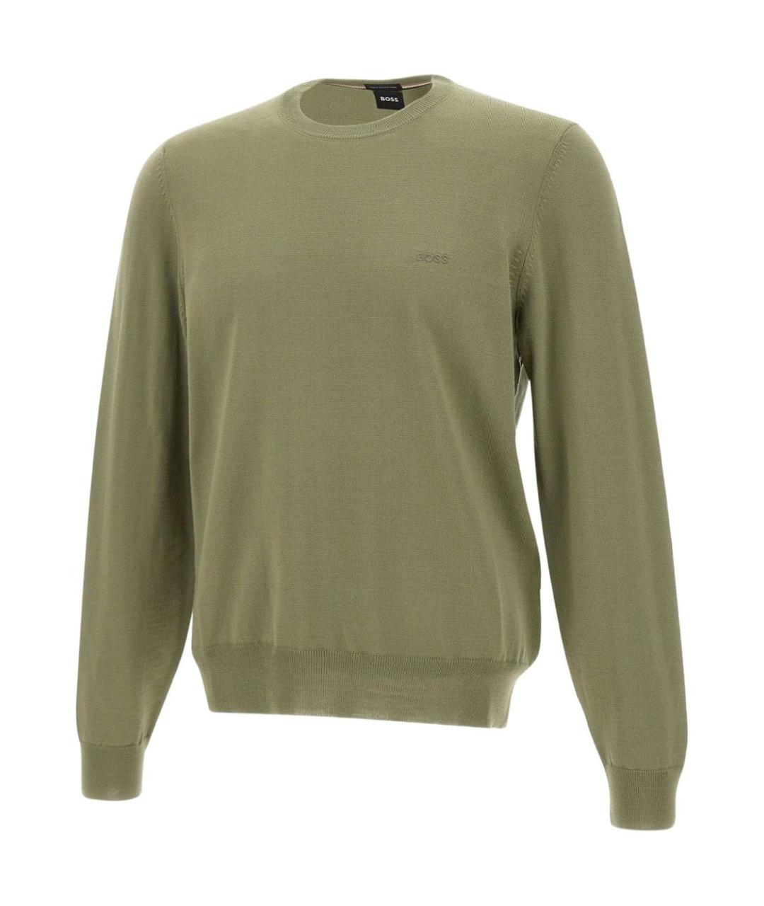 HUGO BOSS Хаки шерстяной джемпер / свитер, фото 5