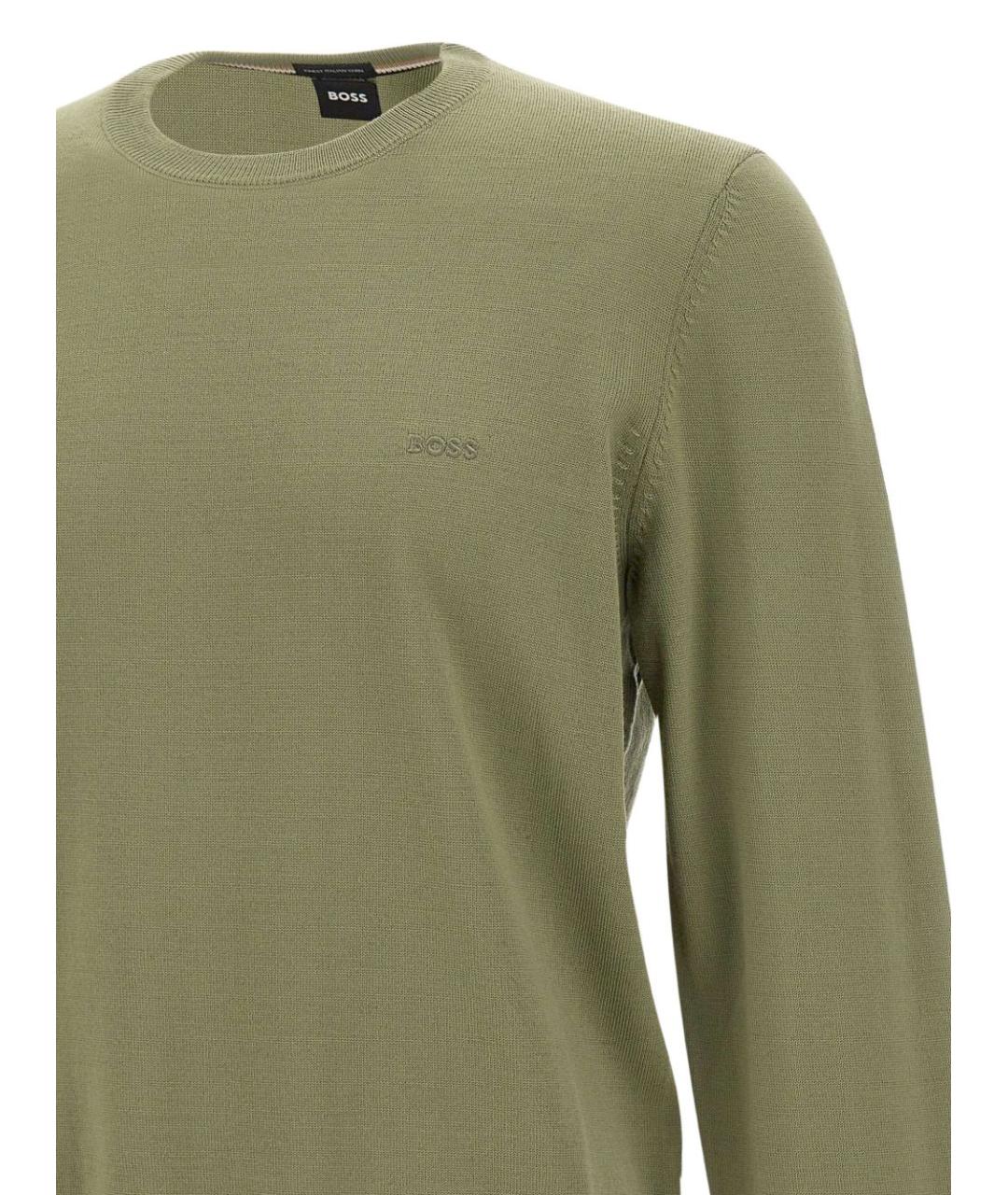 HUGO BOSS Хаки шерстяной джемпер / свитер, фото 4