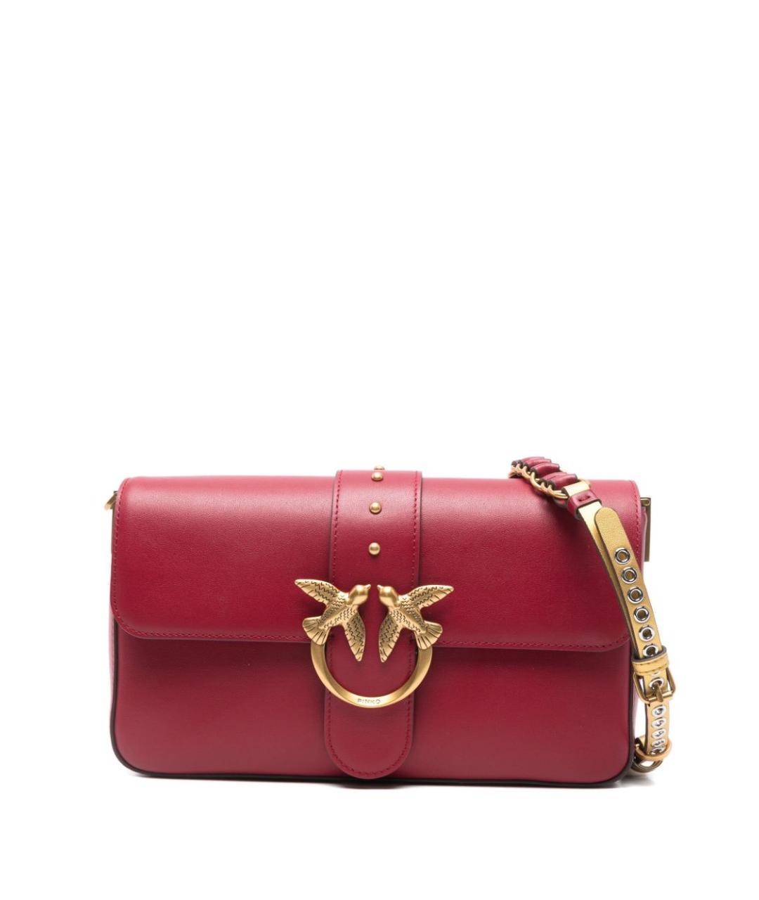 PINKO Красная кожаная сумка через плечо, фото 1