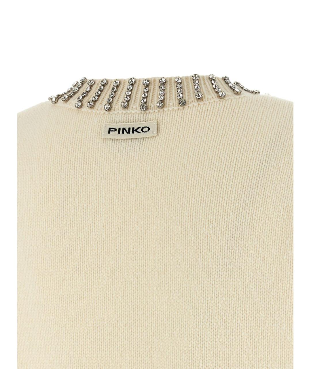 PINKO Бежевая шерстяная жилетка, фото 3