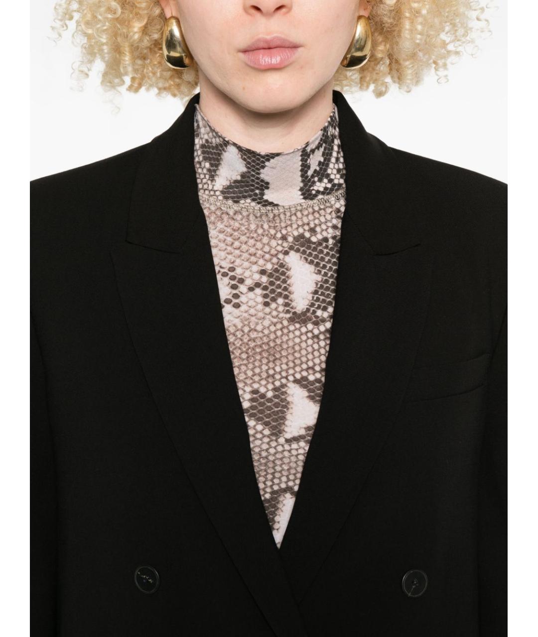 FORTE FORTE Черный шерстяной жакет/пиджак, фото 3