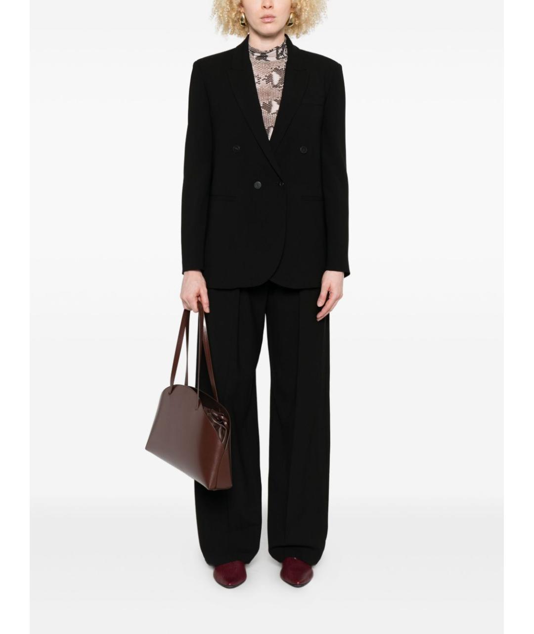 FORTE FORTE Черный шерстяной жакет/пиджак, фото 4