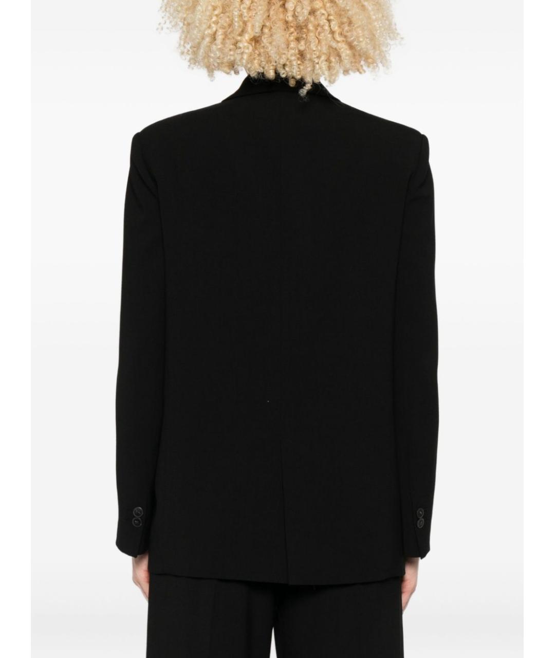 FORTE FORTE Черный шерстяной жакет/пиджак, фото 2