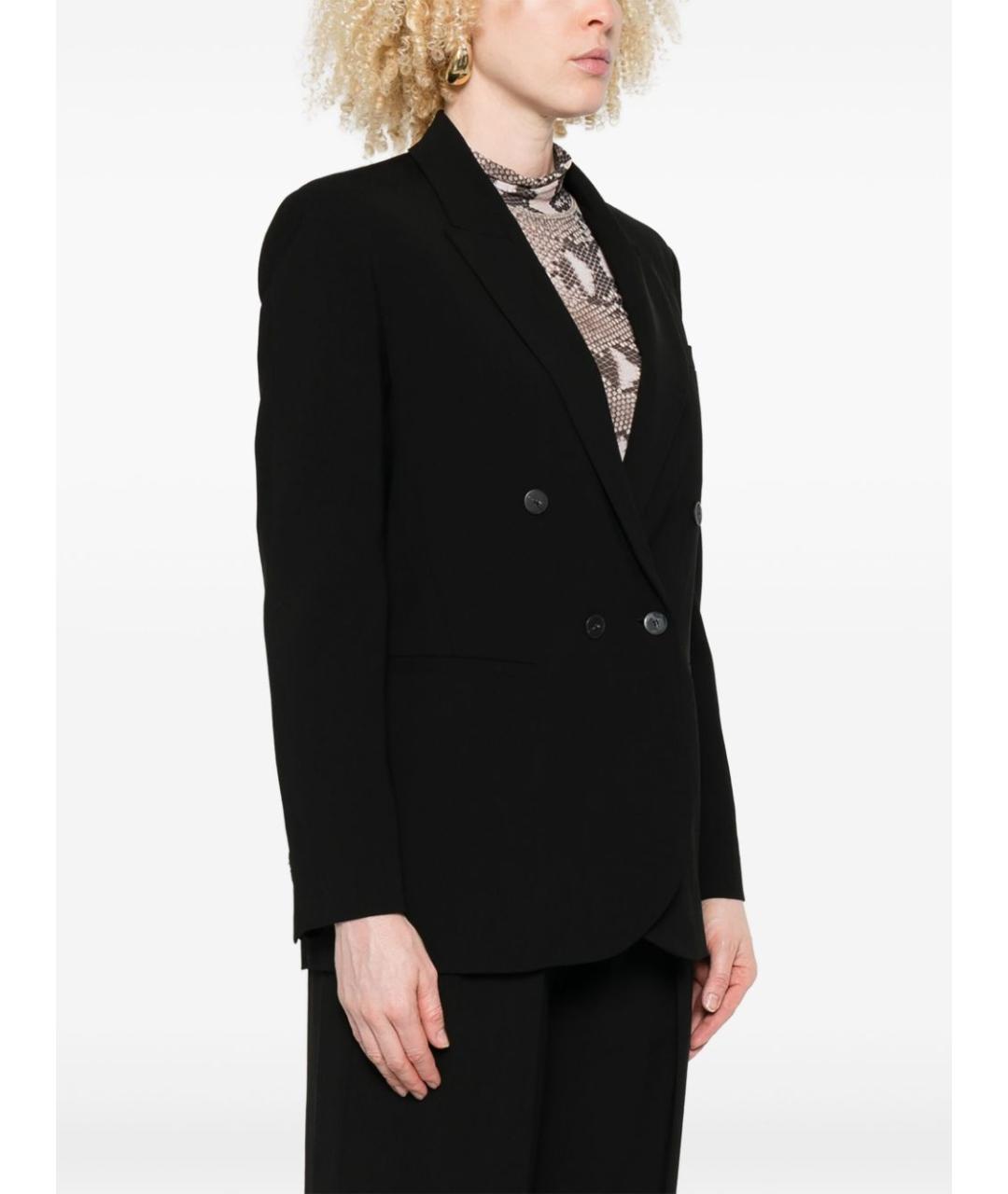 FORTE FORTE Черный шерстяной жакет/пиджак, фото 5