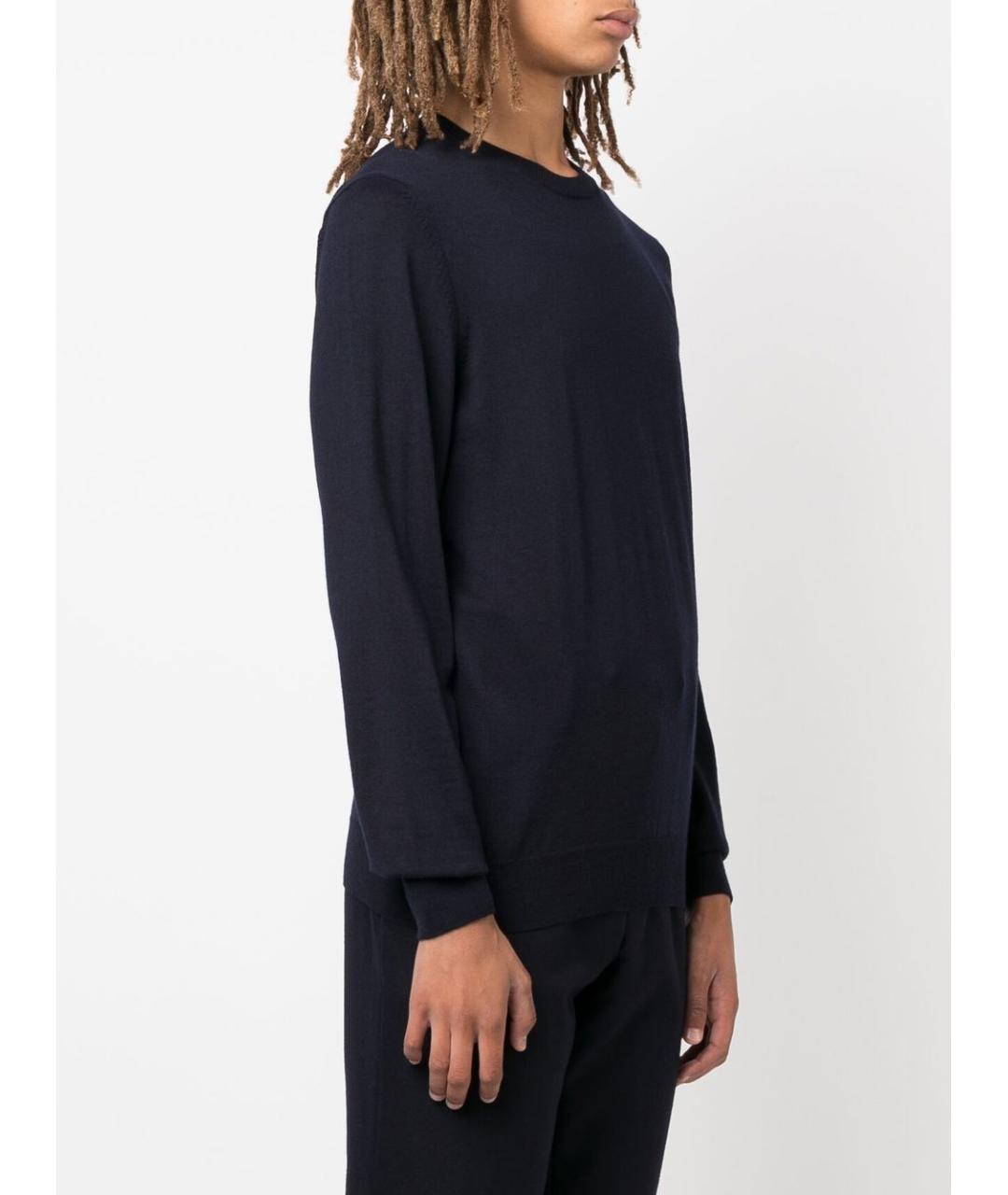 HUGO BOSS Синий шерстяной джемпер / свитер, фото 2