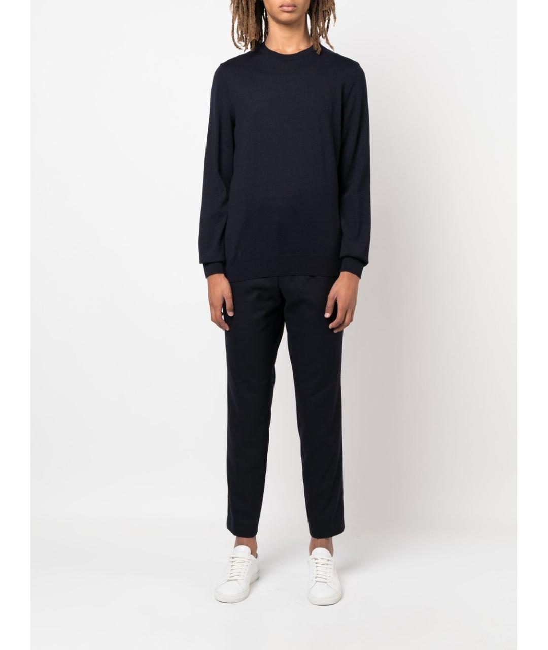 HUGO BOSS Синий шерстяной джемпер / свитер, фото 4