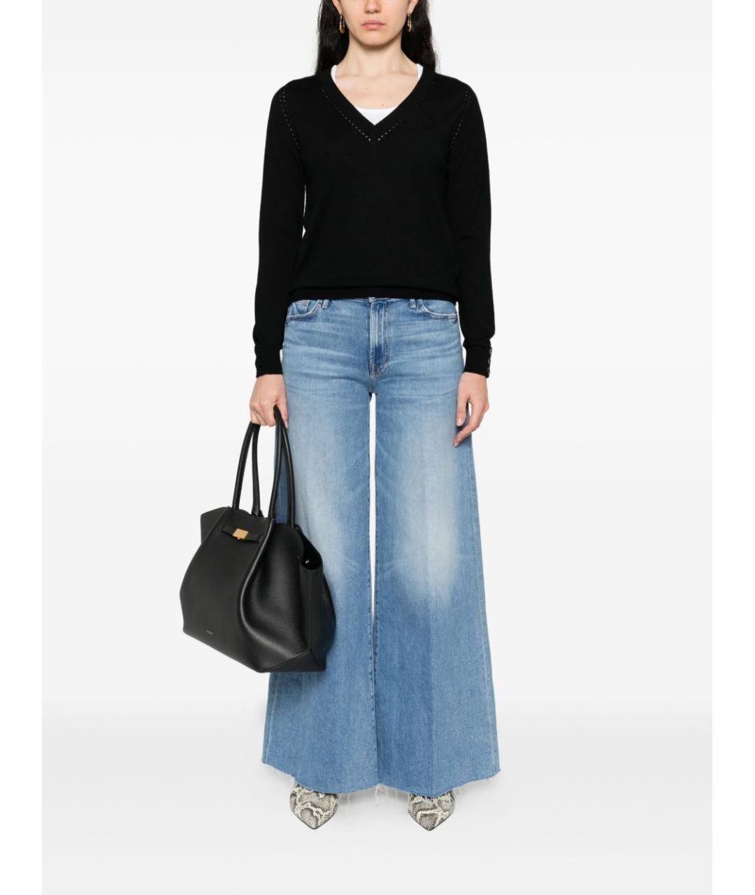 LIU JO Черный шерстяной джемпер / свитер, фото 3