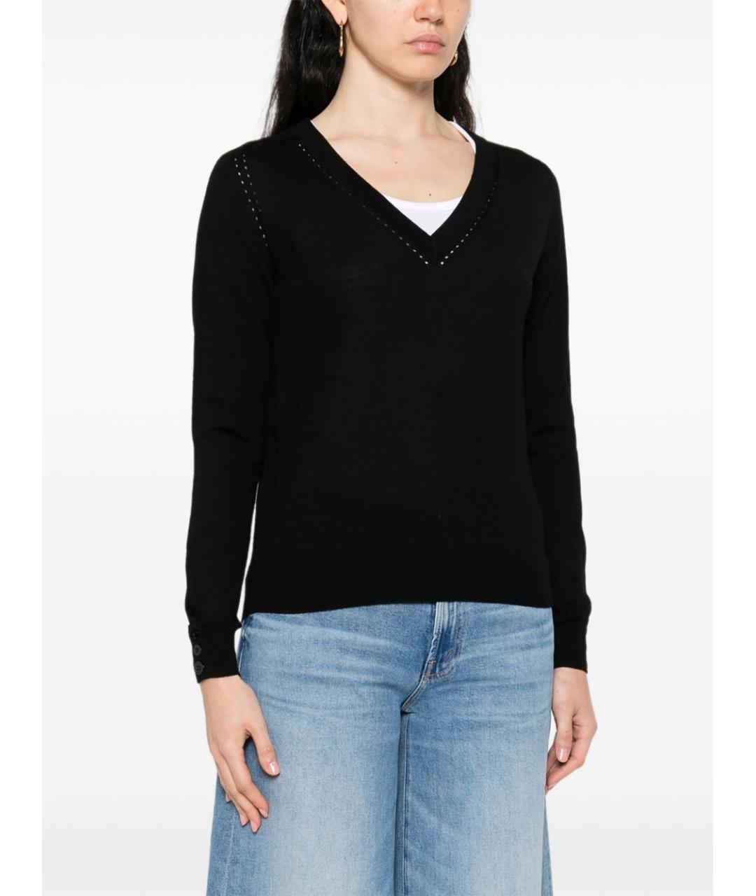 LIU JO Черный шерстяной джемпер / свитер, фото 5