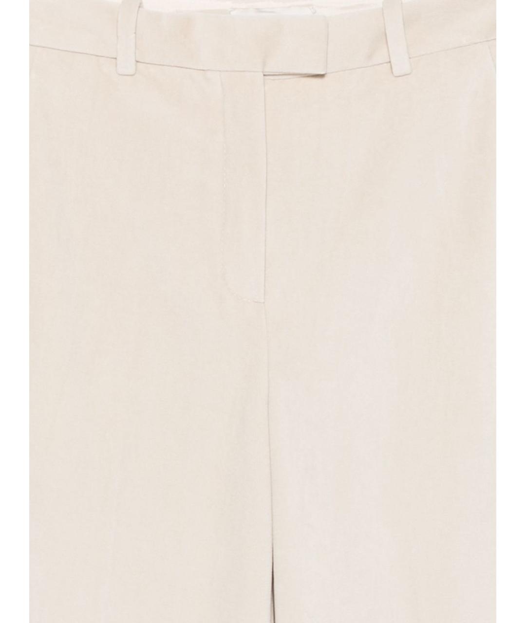 CIRCOLO 1901 Белые хлопковые прямые брюки, фото 3