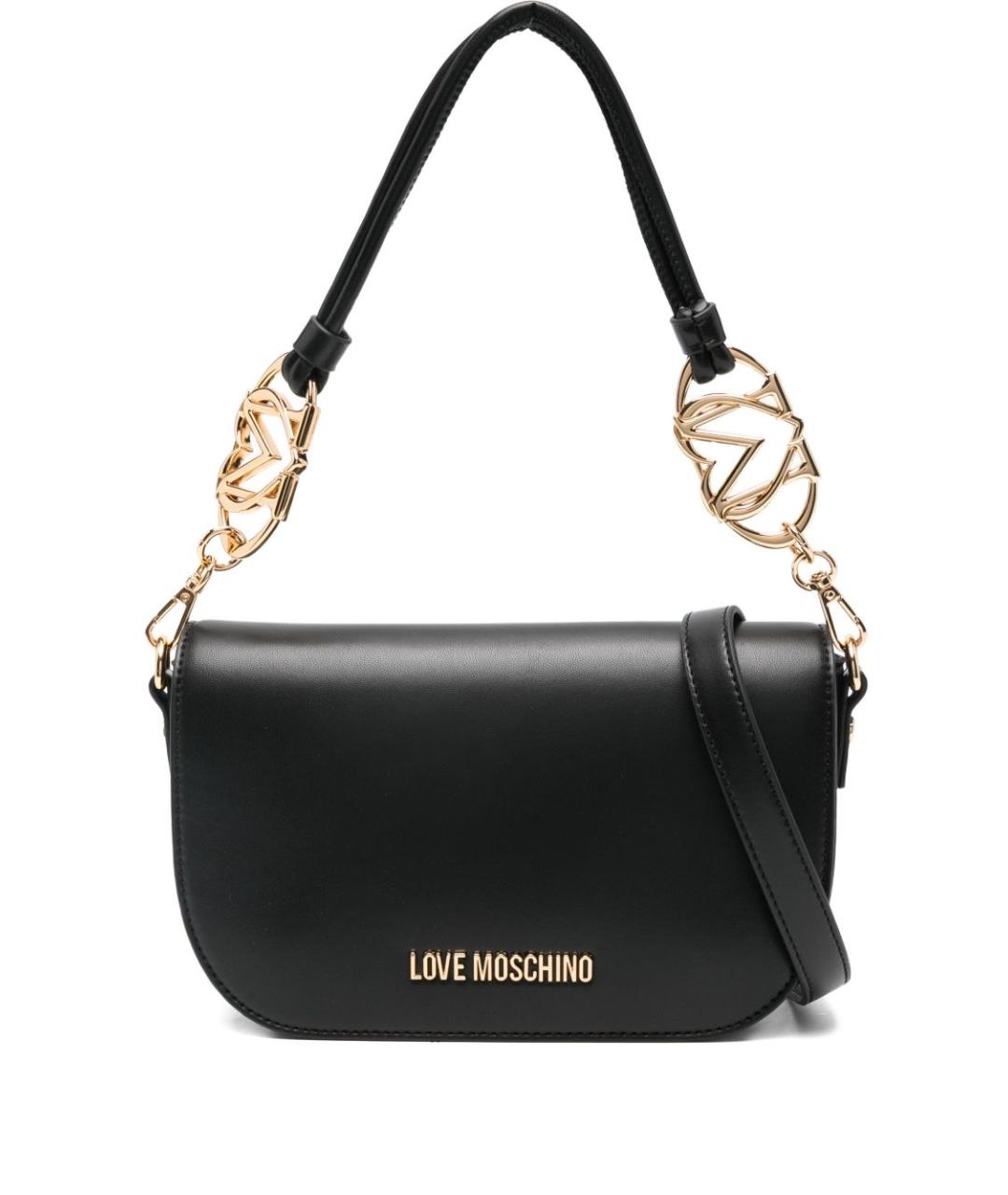 LOVE MOSCHINO Черная сумка через плечо из искусственной кожи, фото 1