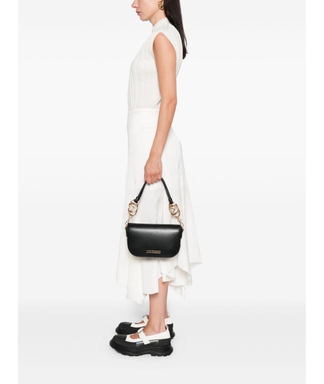 LOVE MOSCHINO Черная сумка через плечо из искусственной кожи, фото 2