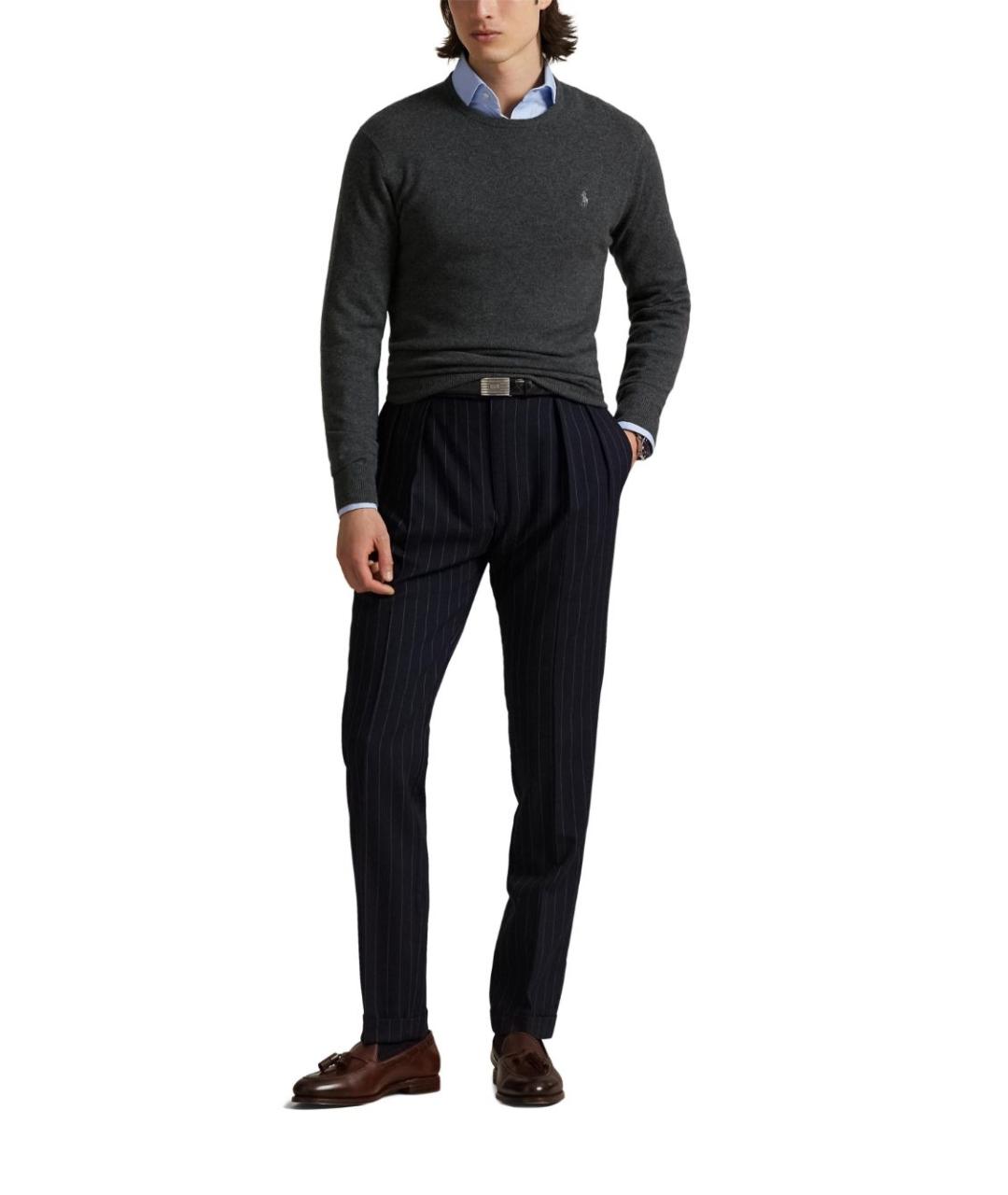 POLO RALPH LAUREN Серый шерстяной джемпер / свитер, фото 2