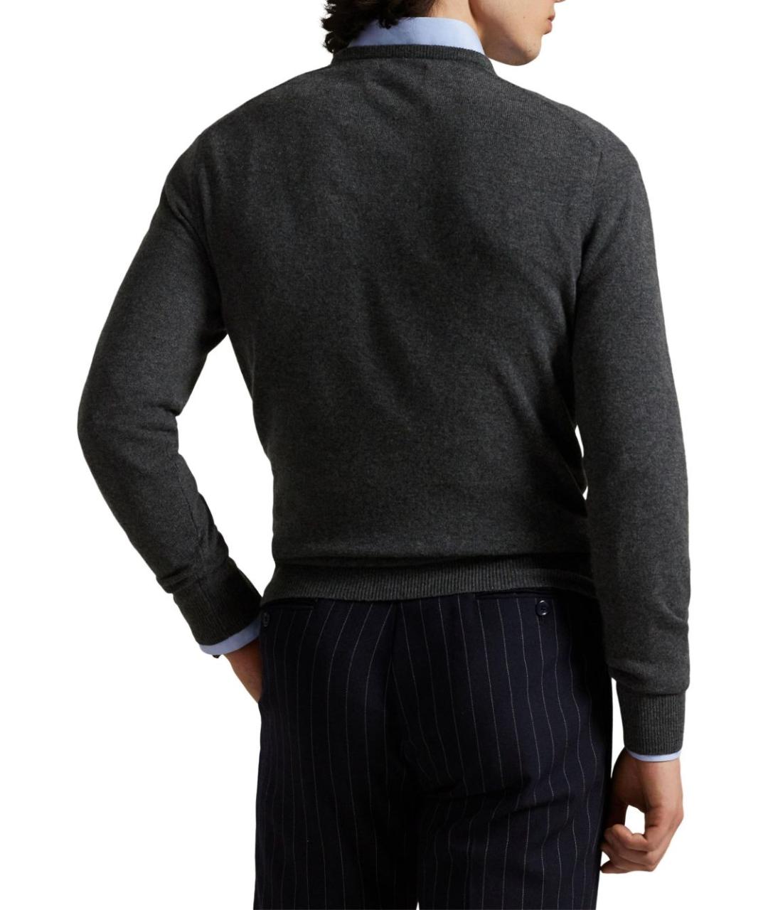 POLO RALPH LAUREN Серый шерстяной джемпер / свитер, фото 4